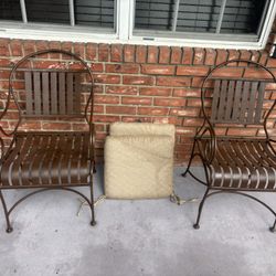 Outdoor Weather Resistant Bronze Chairs Freshly Coated