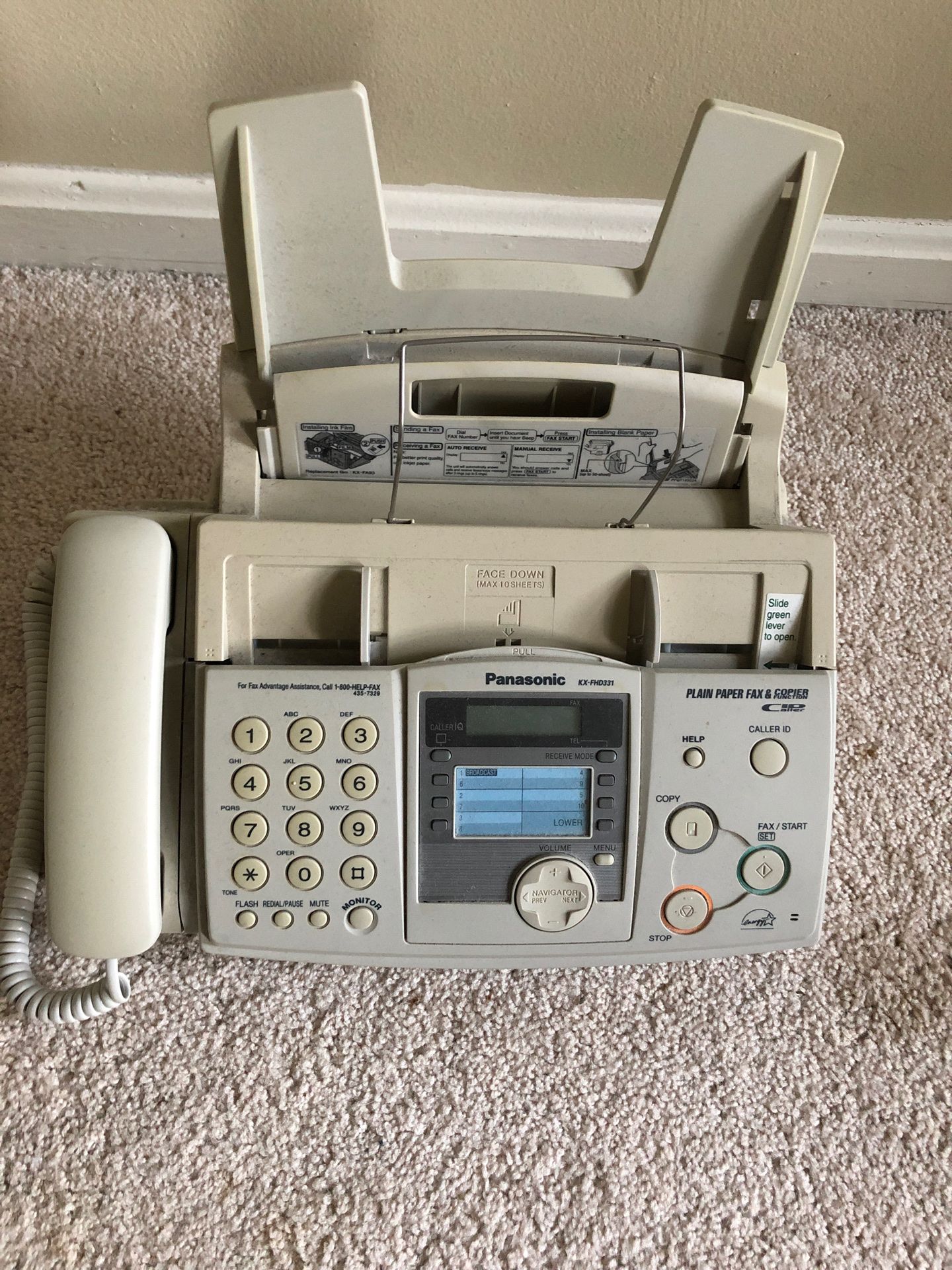 Panasonic Fax Machine KX FHD331