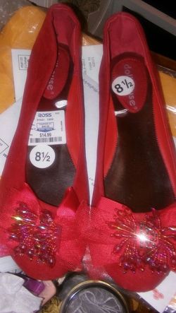 Red "Dollhouse"Ballerina Slippers
