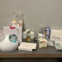 Spectra Pump, Bottle Warmer, Hand Pump, Breast Milk Storage Bags, And Other Misc For $60