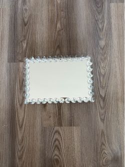 Decorative Mirrored Crystal Vanity Tray- excellent condition.