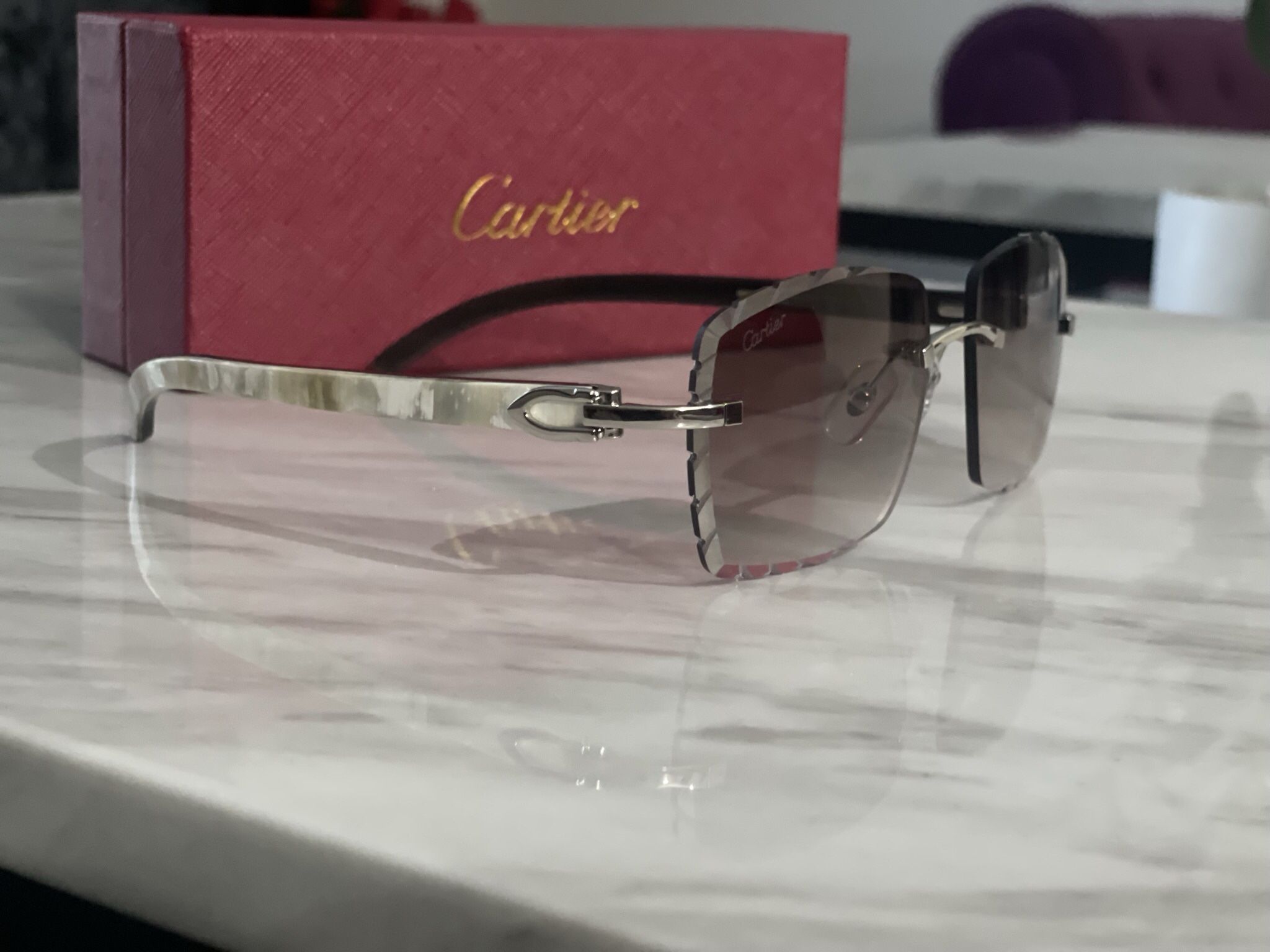 Cartier Glasses- White Buffs