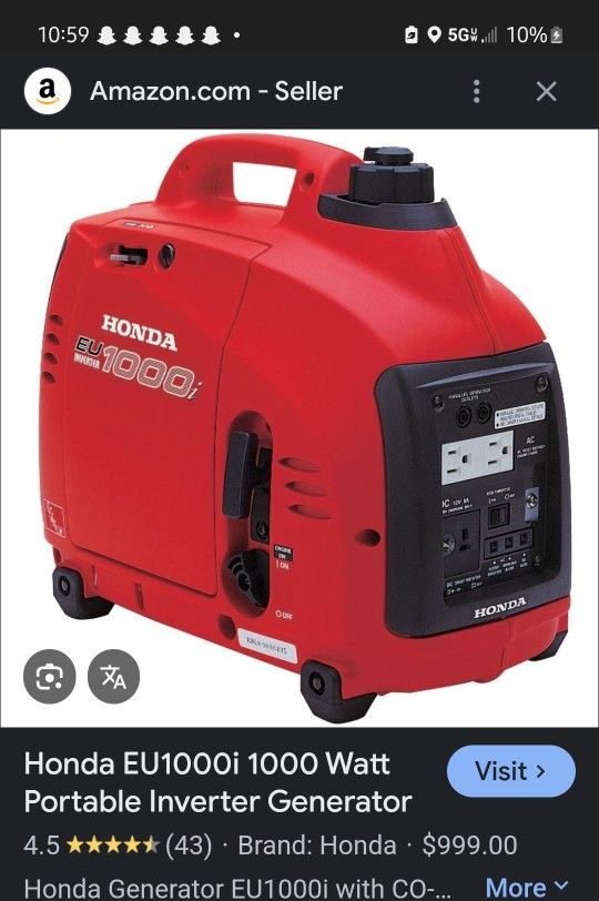 Honda Generator EU1000i