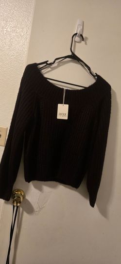 WOMENS BLACK DRESS SWEATER