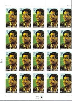 Cesar Chavez Stamp Sheet 