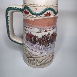 1996 Budweiser Holiday Beer Stein