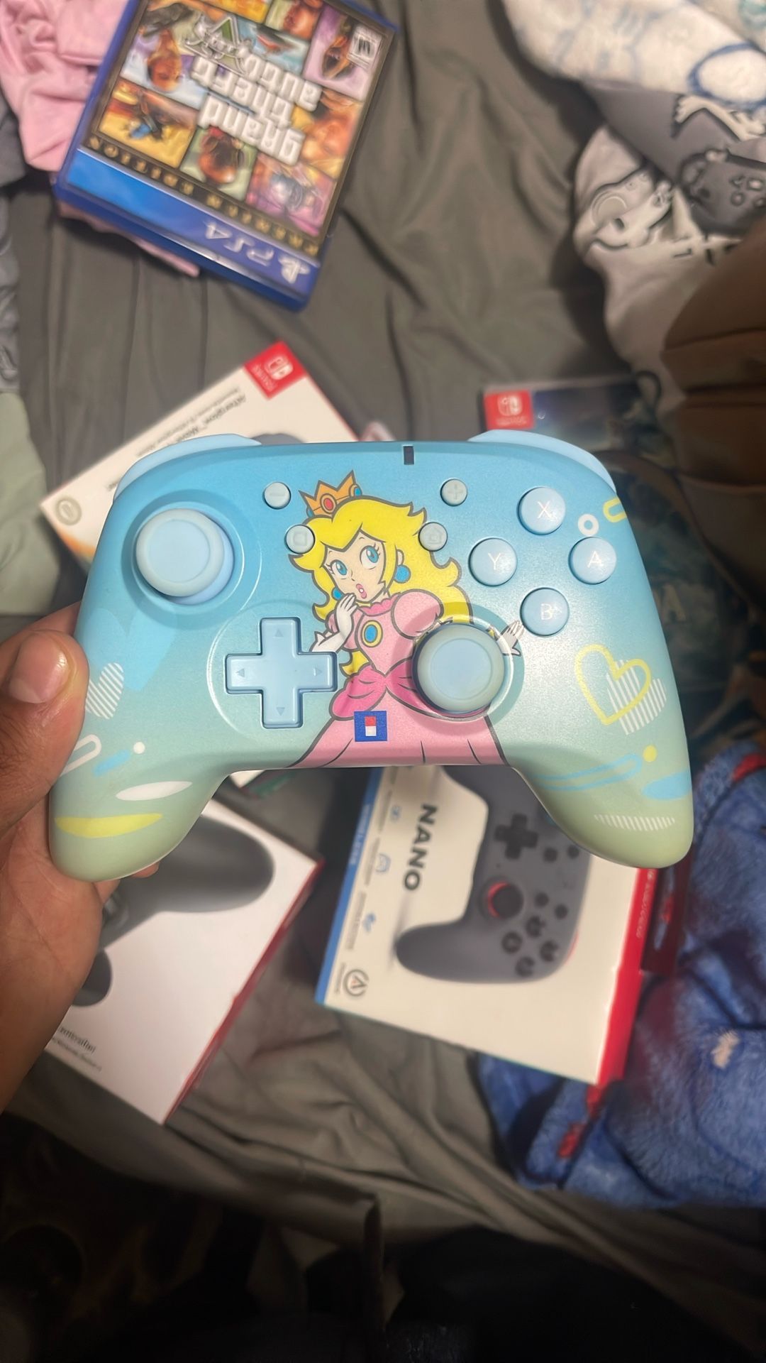 Nintendo Switch HORI Wireless HORIPAD Blue Peach