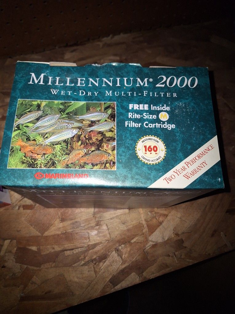 Millennium 2000 Hang On The Back Filter For 20 To 40 Gallon Tanks New Old Stock