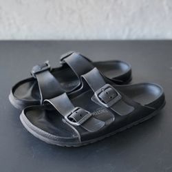 Birkenstock Arizona Essentials EVA Metallic Anthracite Sandals Size 36