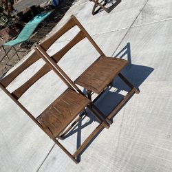 Mid-Century Wood Slat Folding Chair made in Occupied Japan