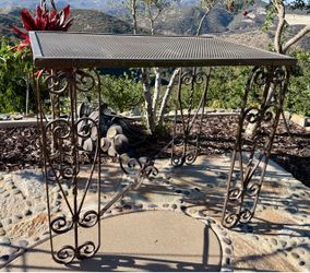 Heavy-Duty Outdoor Metal Bar / Patio Table – 44×27×37 – $125