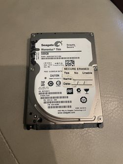Seagate Momentus Thin 500GB 2.5" SATA hard drive (Model: ST500LT025, P/N: 1DH142-500)