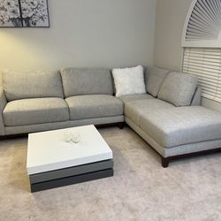 Living spaces Gray Sectional Couch Delivery Available 