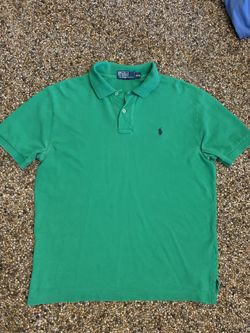 Polo Ralph Lauren Green Collared Dress Shirt M