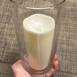 12 Decorative Glasses With Battery Candles