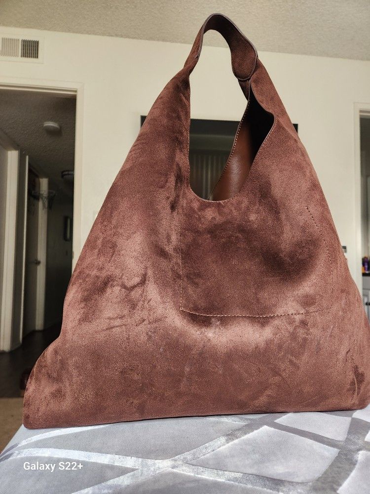 Vegan Suede Tote Bag