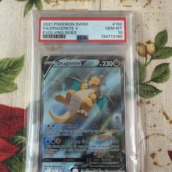 Pokémon Dragonite V Evolving Skies PSA 10