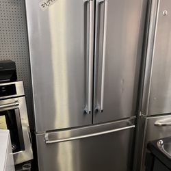 Kitchen Aid Stainless Steel French Door Refrigerator 36” Wide 