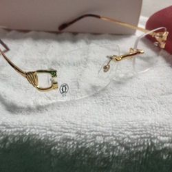 Cartier Mens Woman's Glasses Gold