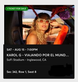 Karol G Concert Ticket – SoFi Stadium Aug 15