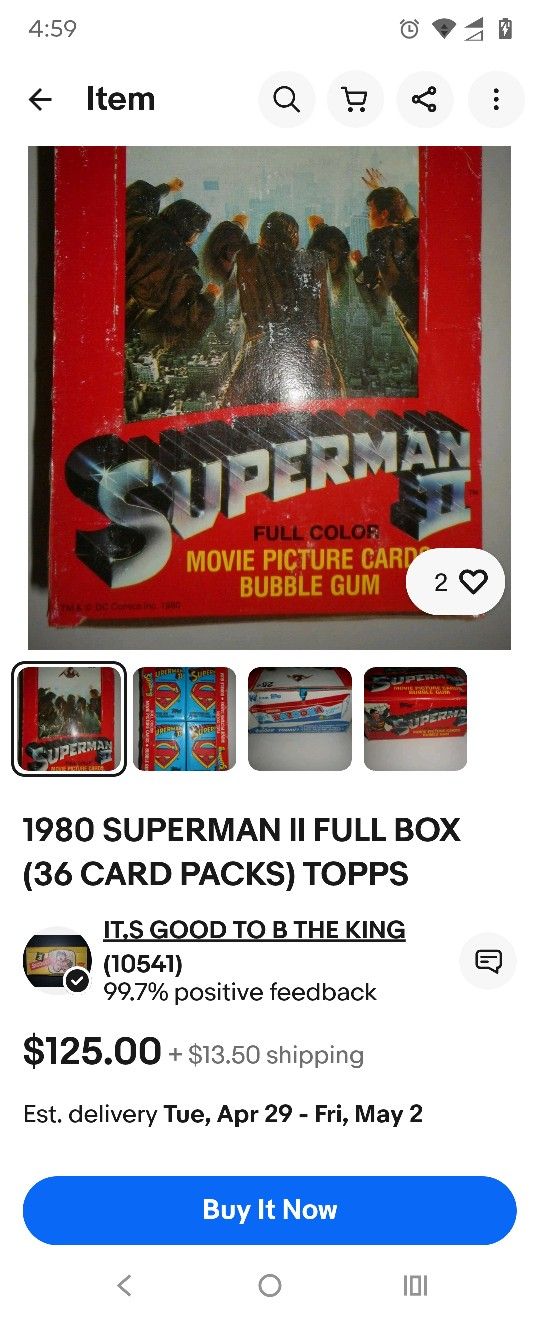 Vintage Superman Wax Box Lot