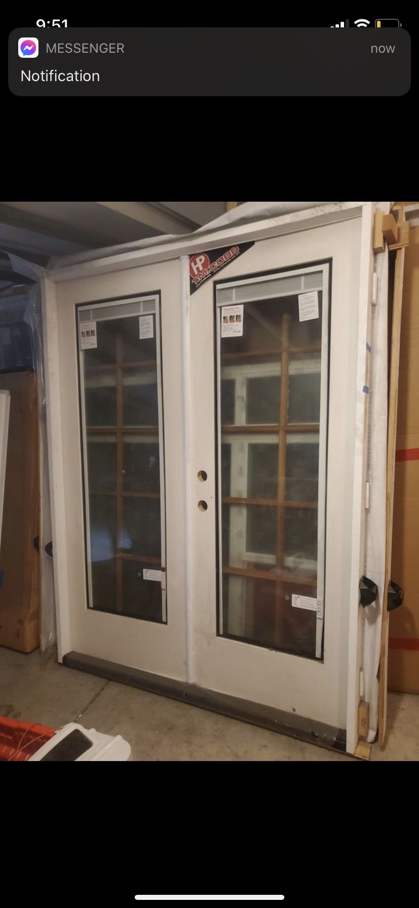 6’ x 8’ French Doors