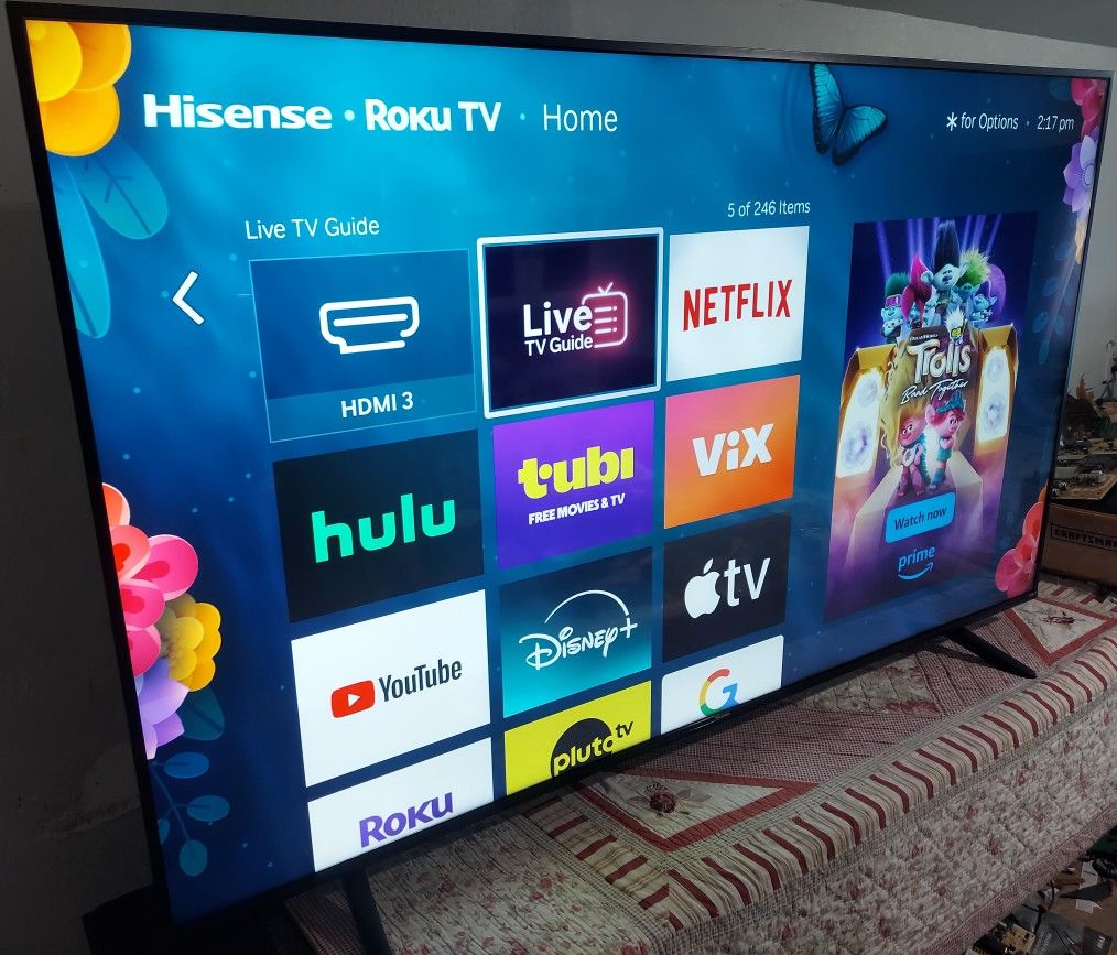SMART  TV   HISENSE   75"  4K  ROKU   LED  HDR   DOLBY   VISION   FULL  UHD  2160p🛑 (  MAKE   AN   OFFER  REAZONABLE)  🛑