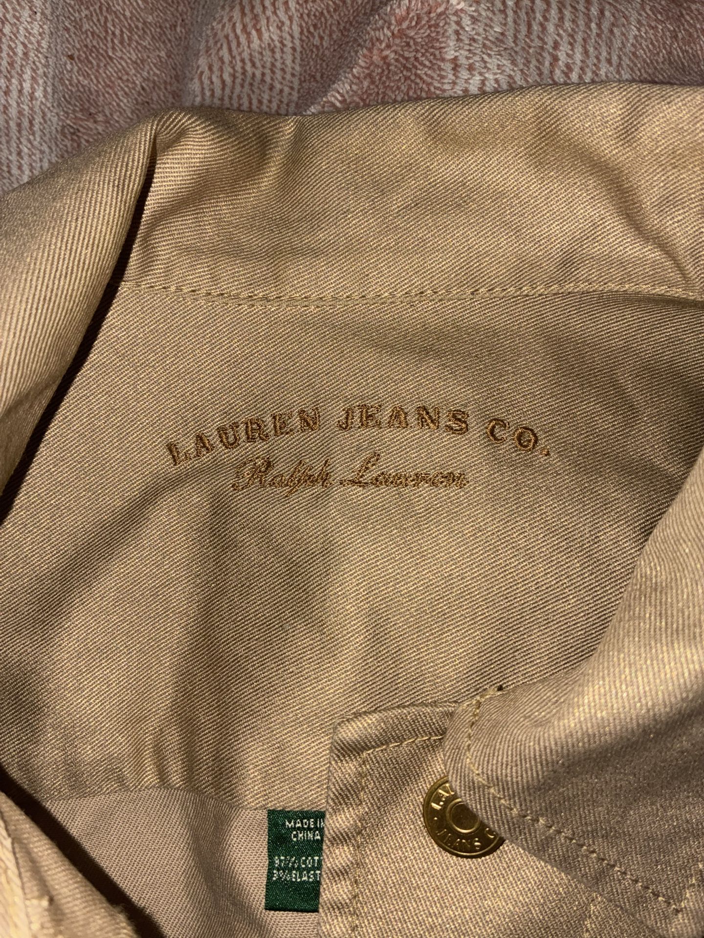 Ralph Lauren Tan Denim Jacket