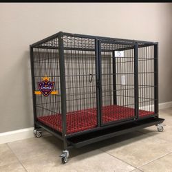 Dog Cage Kennel Size 37” Medium With Grid And Trays