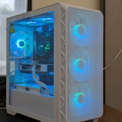 Intel Core i5 14400f + Nvidia RTX 4060 White RGB Gaming Desktop PC Computer 