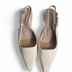 Coutgo Women's Slingback High Heels Pointed Toe Stilettos Metal Buckle Dress... 