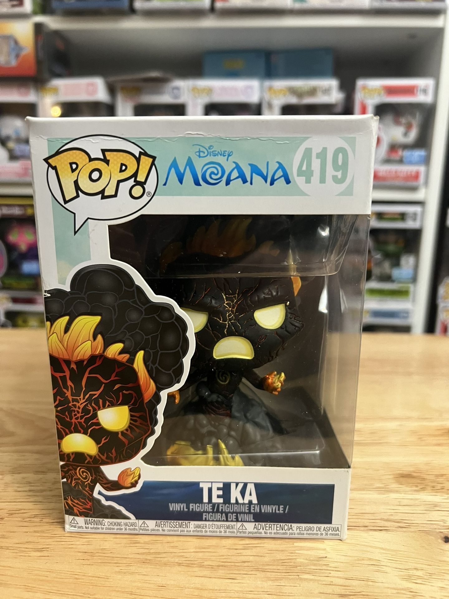 VAULTED Te Ka Funko Pop #419 Moana Disney Movies Volcano Vinyl Figure Figurine