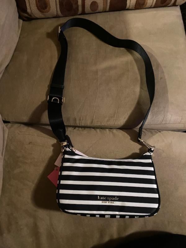 Kate Spade- The Little Better Sam Stripe Small Crossbody $110 New