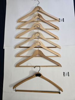 Wooden Clothes Hangers Set of 7