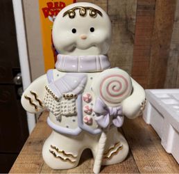 Lenox Ceramic Gingerbread Man Christmas Cookie Jar