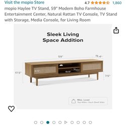 59” Tv Stand With Storage 