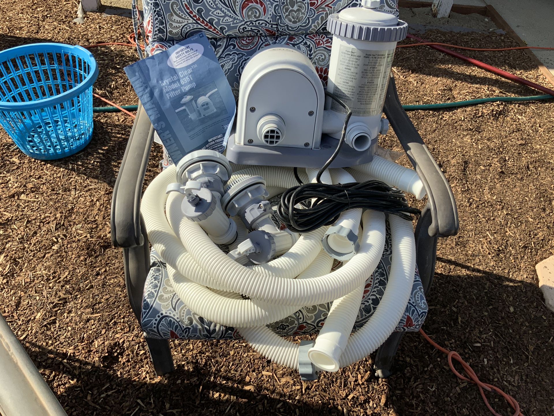 Lowe’s new above ground pool pump, 2 filters