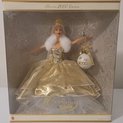 Special 2000 Edition Celebration Barbie Doll by Mattel (2000) NIB w/Ornament