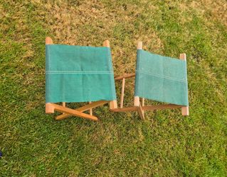 Camp Stools Set of 2 Vintage See more Description