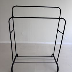 2 Clothes Hanging Rack Closet 