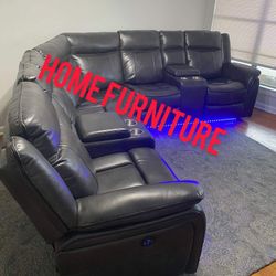 Furniture, Living Room, Sectional Leather