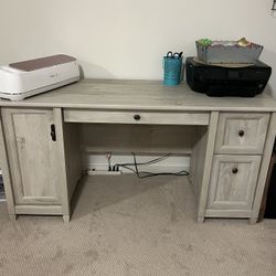 Sauder® Edge Water 59"W Computer Desk, Chalked Chestnut