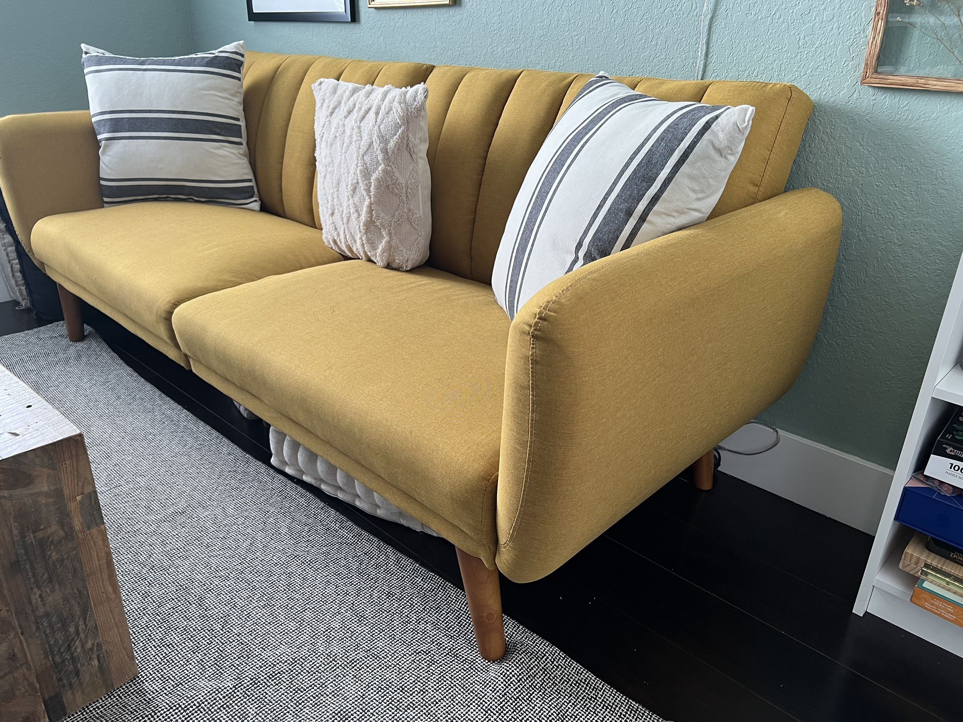 Mustard Yellow Sofa/futon 