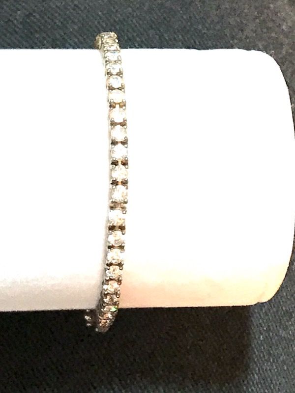 Diamond like Silver Iolite Bracelet