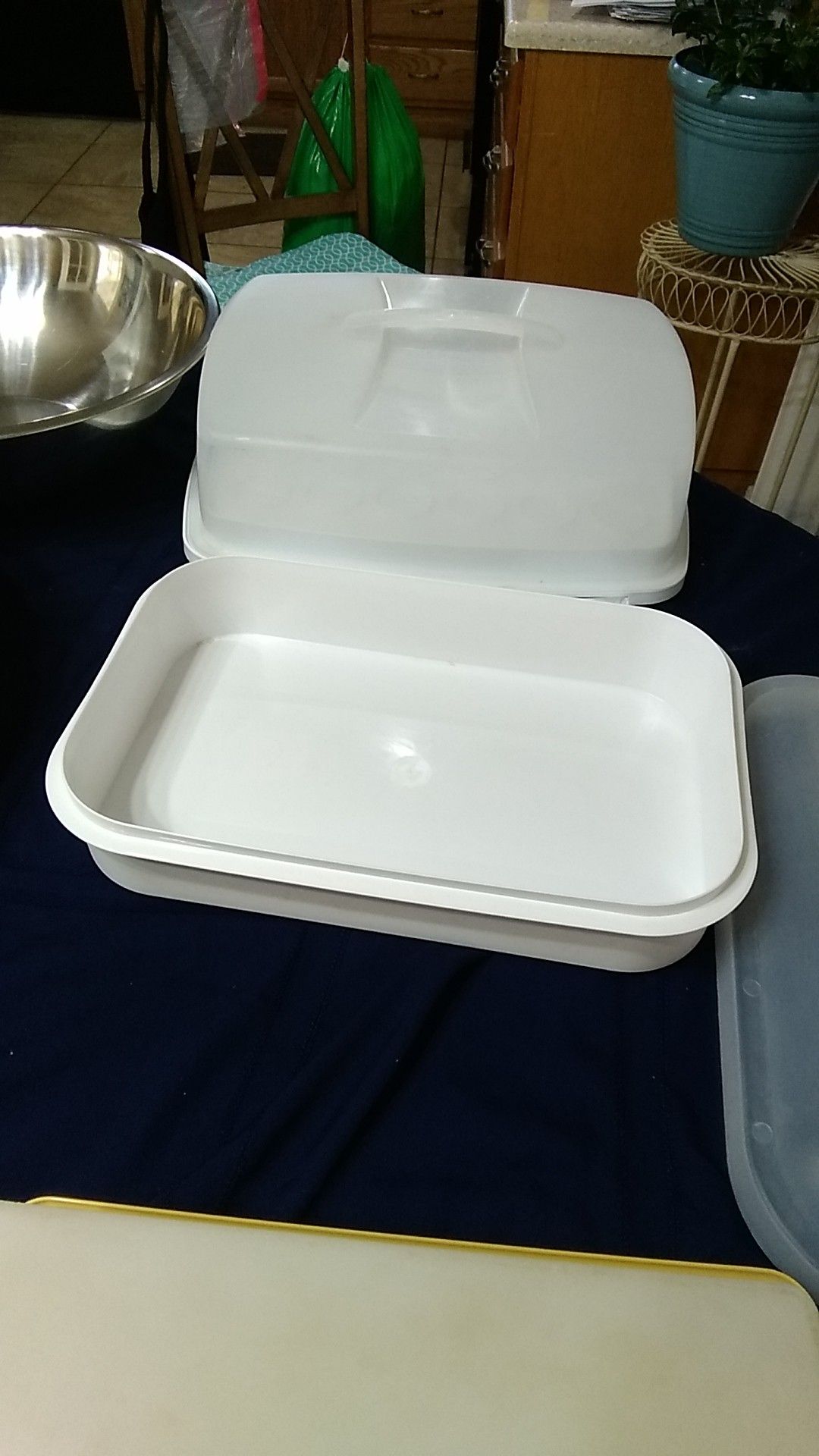 Cake Carriers and mixing bowls