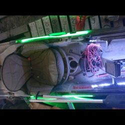 14 Ft Kayak With Paddle,  Lots Of Lights  And Life Vest $650 Today With Trolling Motor . Come Pick It Up Today