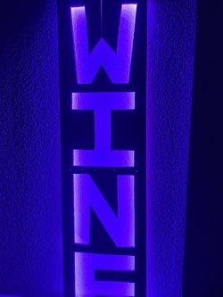 WINE Wooden led Sign