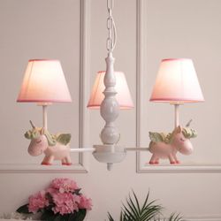 Nursery Room Chandelier, Unicorn Kids