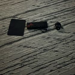 keyboard mouse and mouse pad 