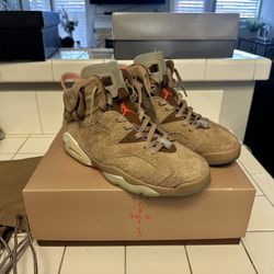 travis scott jordan 6 “british khaki” size 11 mens